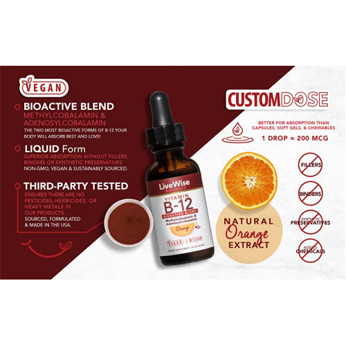 Vitamin B12 Liquid Drops Bio Active Blend